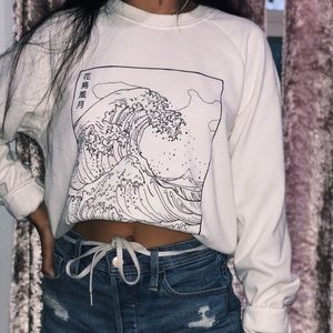 Trendy white pacsun sweatshirt